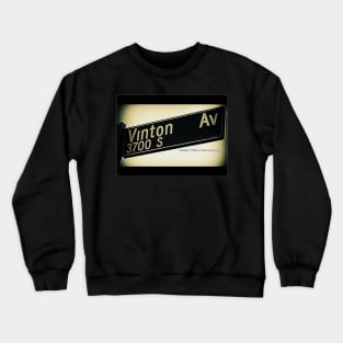 Vinton Avenue, Culver City, California by Mistah Wilson Crewneck Sweatshirt